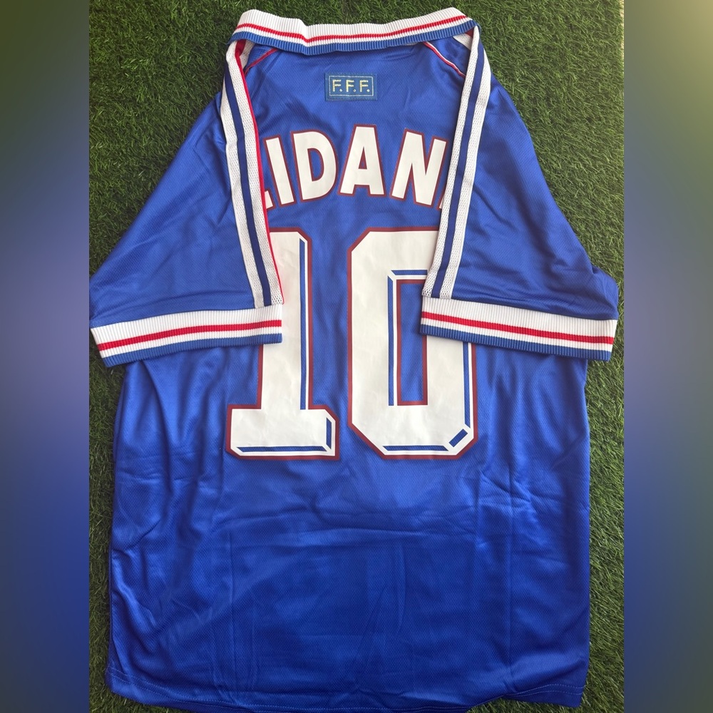 Blue Zidane #10 French Soccer Jersey